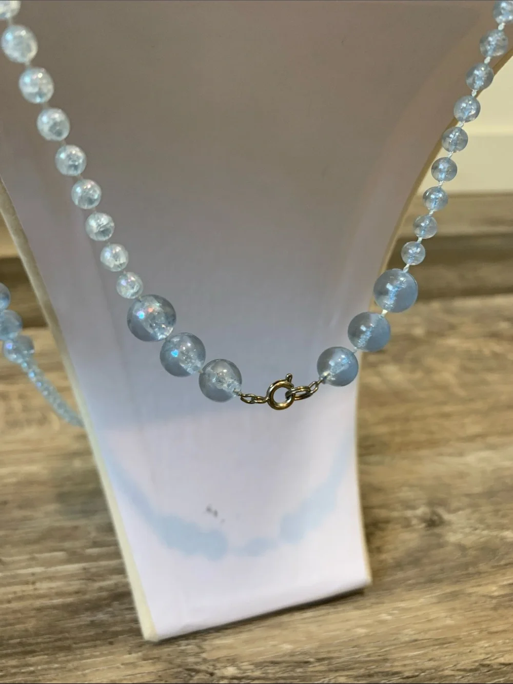 Light Blue Beaded Necklace - Women's Jewelry